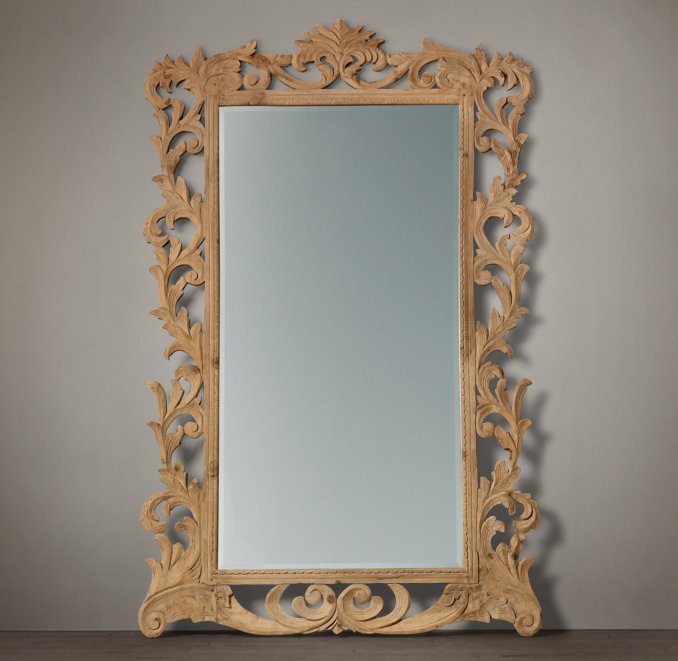 Rococo Floor Mirror Natural