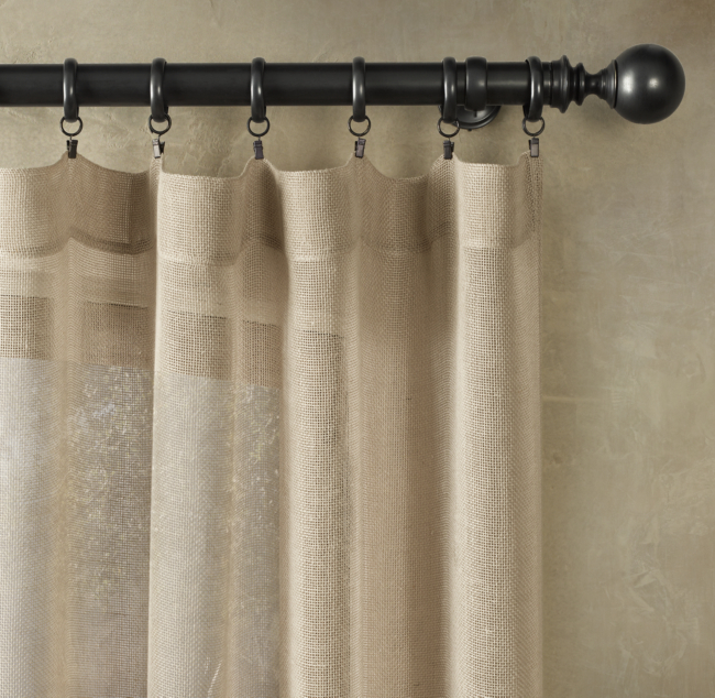 Open Weave Sheer Belgian Linen Drapery