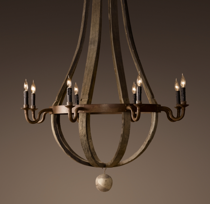 Restoration Hardware Wine Barrel Chandelier 43