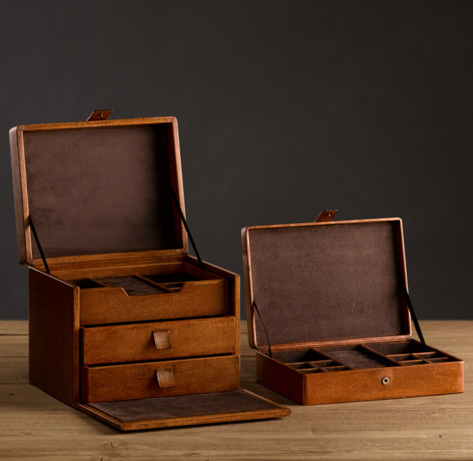 Artisan Leather Jewelry Boxes