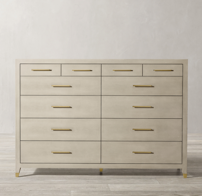 Graydon Shagreen 12 Drawer Dresser