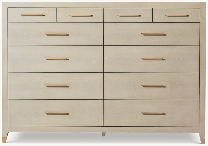 Graydon Shagreen 12-Drawer Dresser