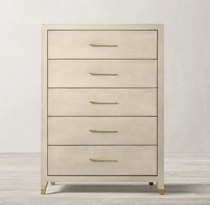 Graydon Shagreen 5-Drawer Narrow Dresser