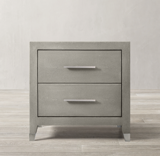Graydon Shagreen 24" Closed Nightstand