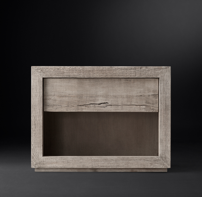 Reclaimed Russian Oak Open Nightstand