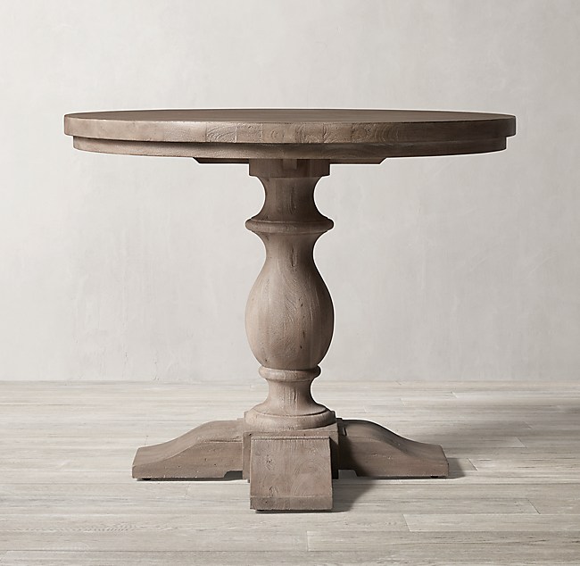 Priory Round Entry Table, Round Entryway Pedestal Table