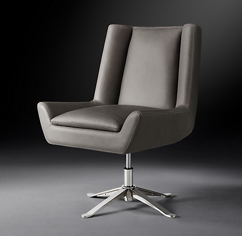 Office Seating Rh Modern, White Leather Task Chair