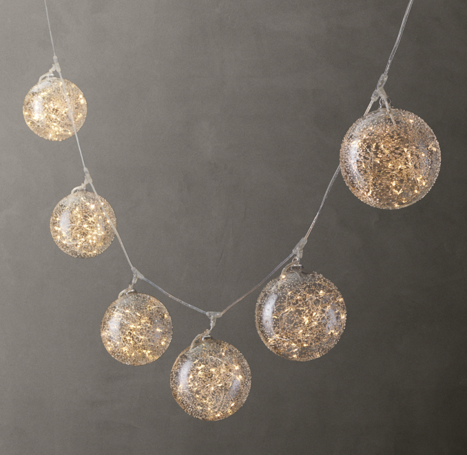 Luminous Starlit Glass Sphere String Light