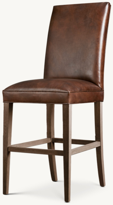 Three Quarter view of Hudson Parsons Leather Bar & Counter Stool 