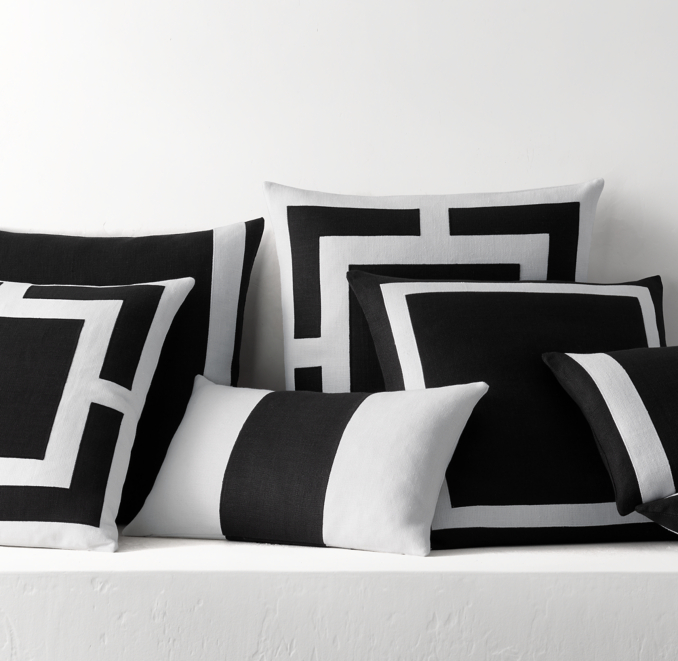 Framed Linen Pillow Cover By Kelly Hoppen 