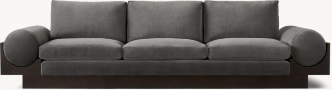Front view of 1960S Grand Bolster Sofa 