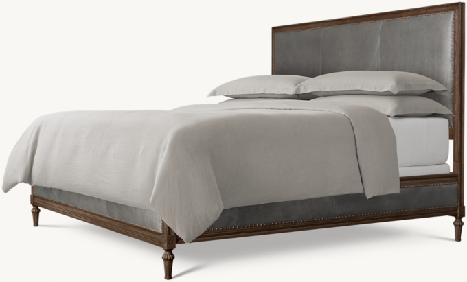 Maison Leather Panel Bed