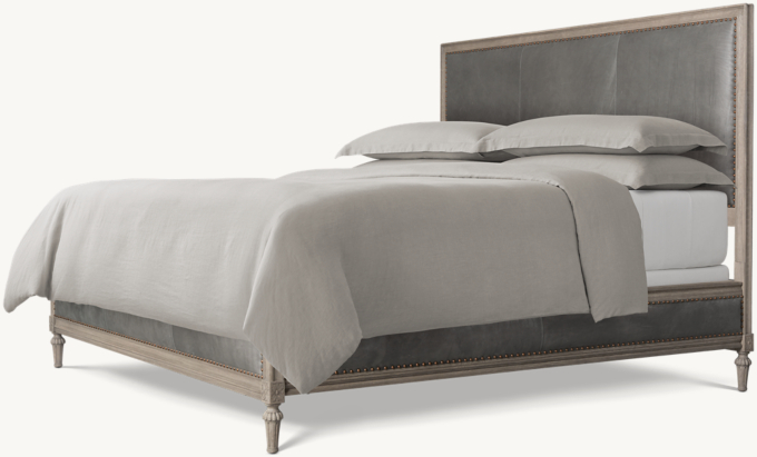 Maison Leather Panel Bed