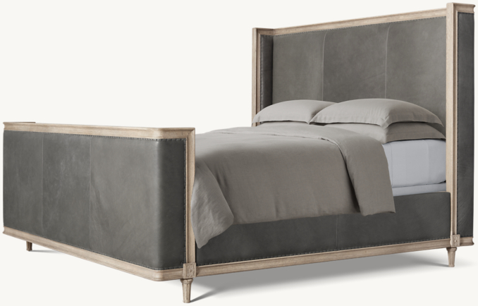 Maison Leather Shelter Bed with Footboard