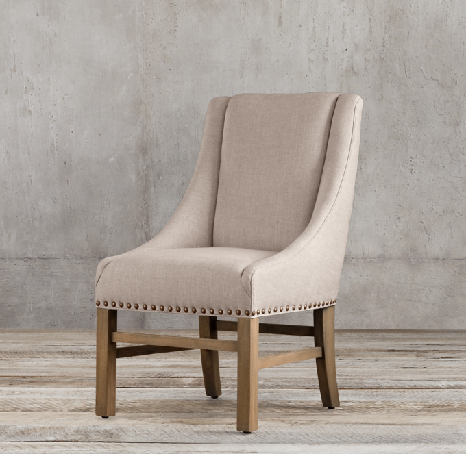 Nailhead Fabric Armchair