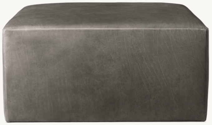 Cooper Leather Square Stool