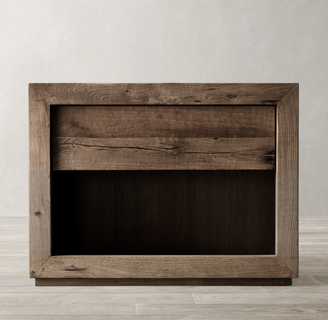 Reclaimed Russian Oak 34" Open Nightstand