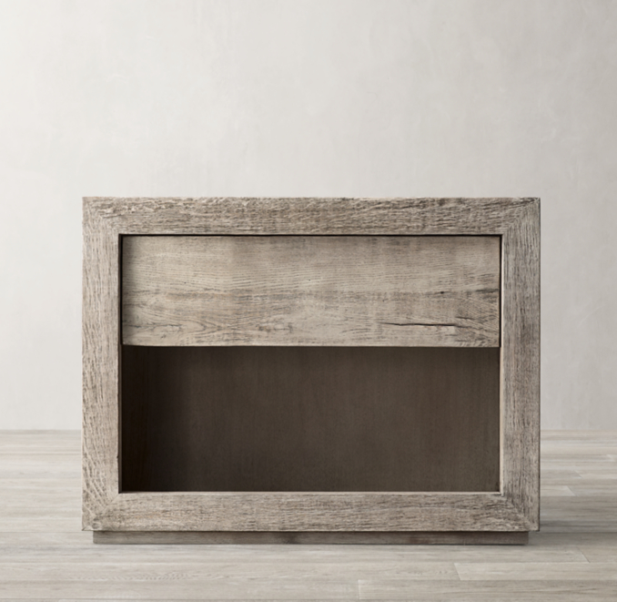 Reclaimed Oak Open Nightstand
