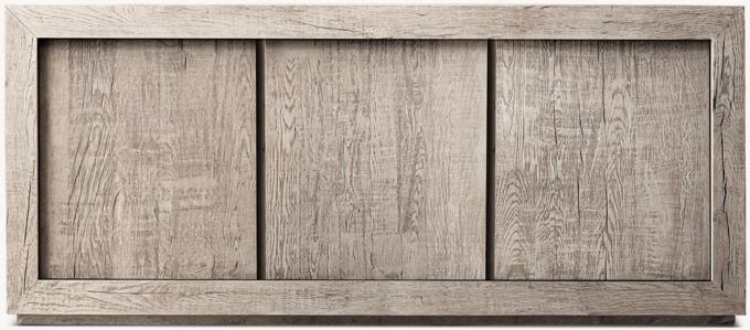 Reclaimed Oak Triple-Door Media Console