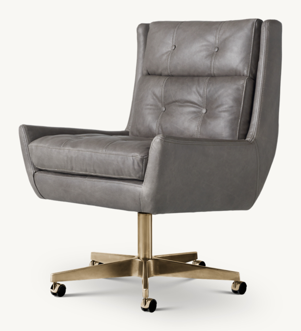 Three Quarter view of Motorcity Leather Desk Chair 