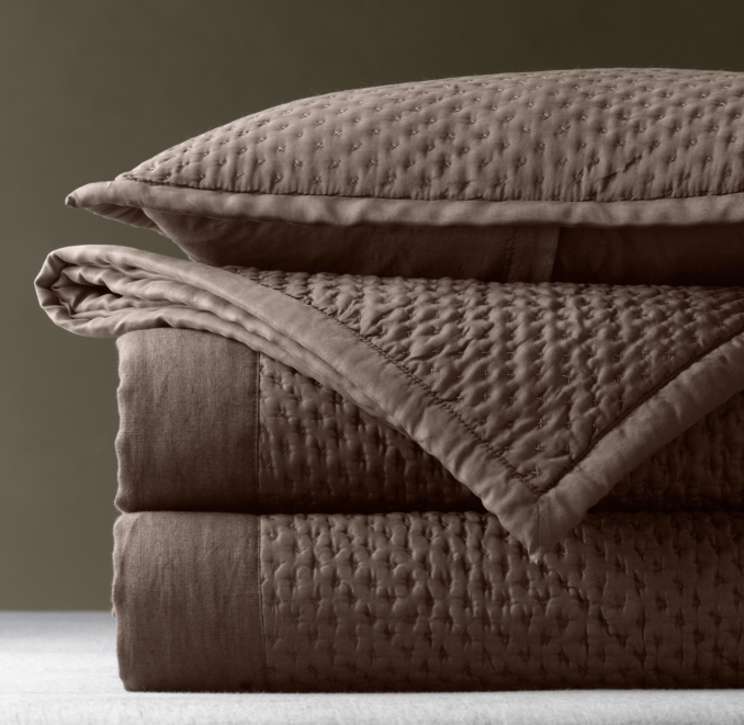 Washed Silk Sham | RH