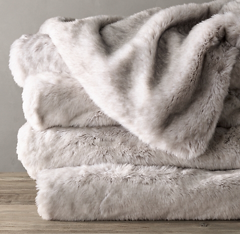 Luxe Faux Fur Throw Collection | RH