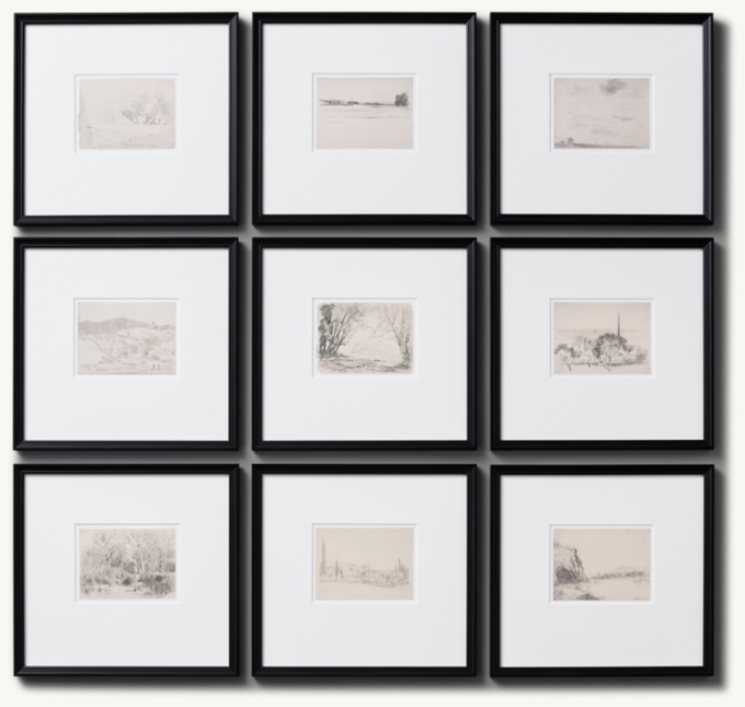 C. 1900 Landscape Studies 1-9 Collection