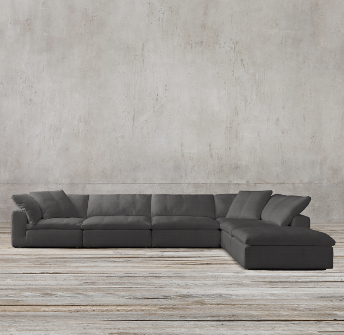 Front view of Cloud Modular Customizable Sectional 
