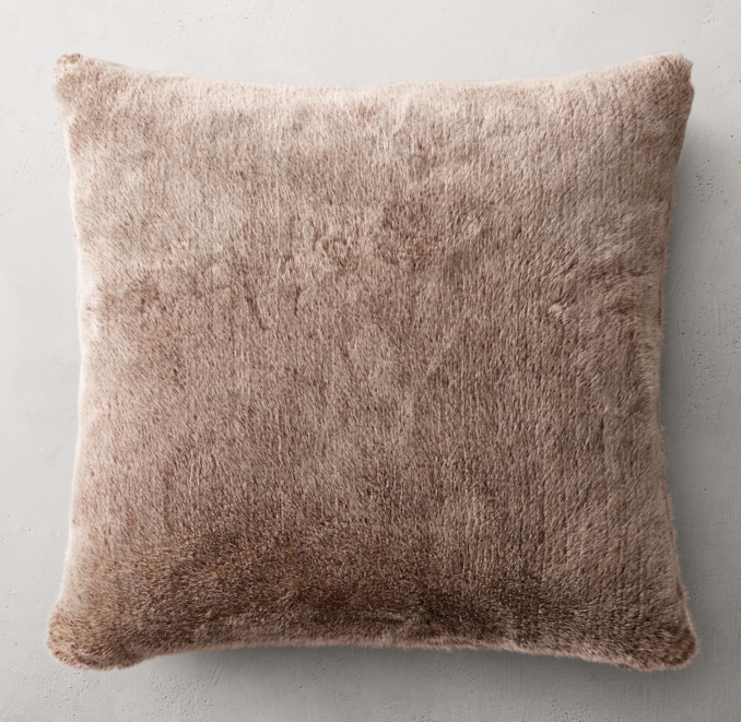 Luxe Faux Fur Pillow Cover Square