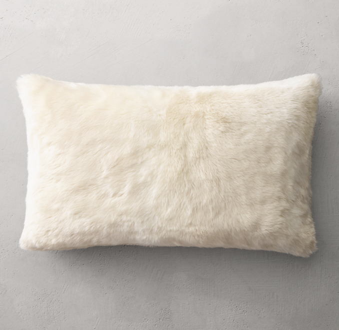 Luxe Faux Fur Pillow Cover Lumbar
