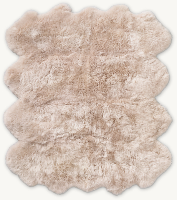 Oversized Natural Sheepskin Rug