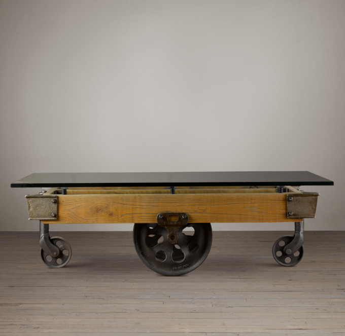 Glass Top Furniture Factory Cart