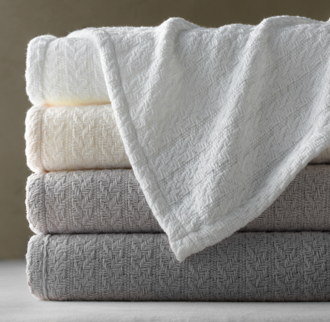 Cotton Herringbone Blanket