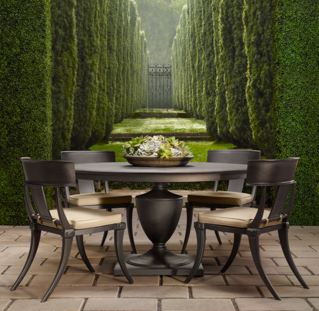 60 Klismos Round Dining Table