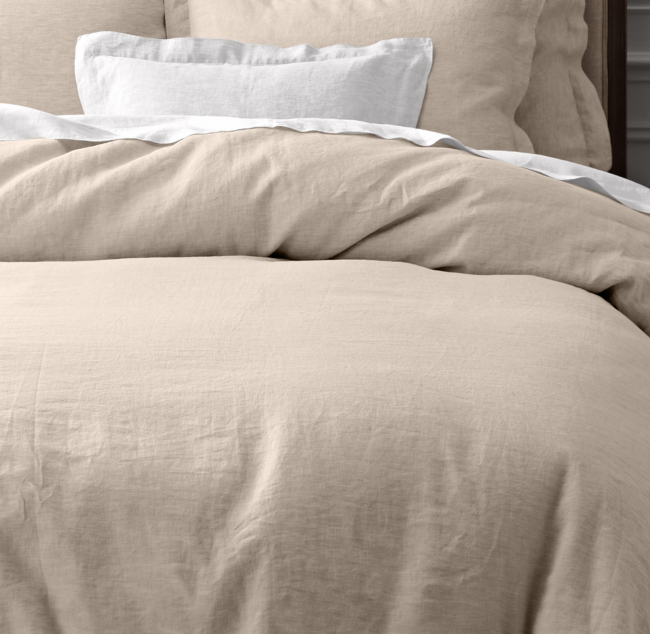 Vintage Washed Belgian Linen Duvet Cover