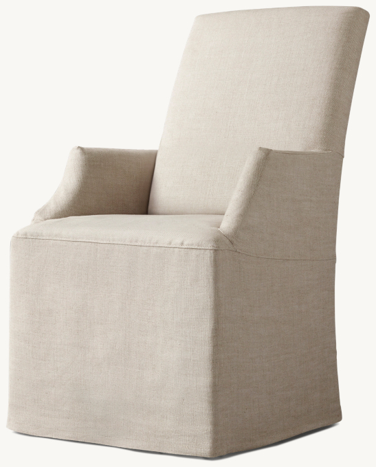 Hudson Parsons Slipcovered Dining Armchair RH