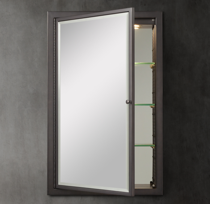 Framed Lit Right-Opening Inset Medicine Cabinet