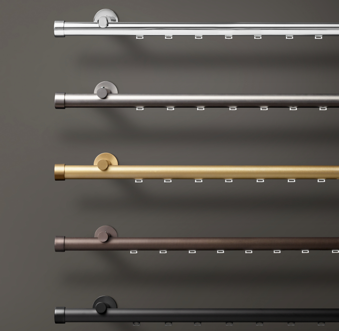 Custom Essex Track Hardware with End Cap Finial