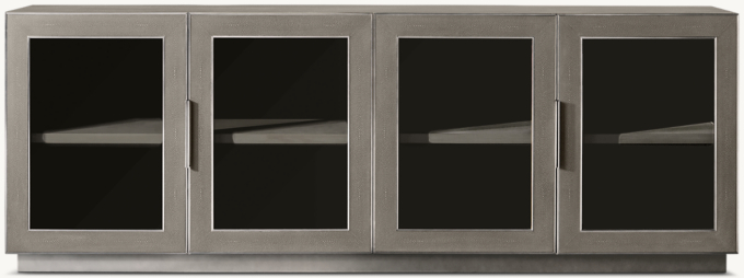 Cela Shagreen Glass 4-Door Sideboard