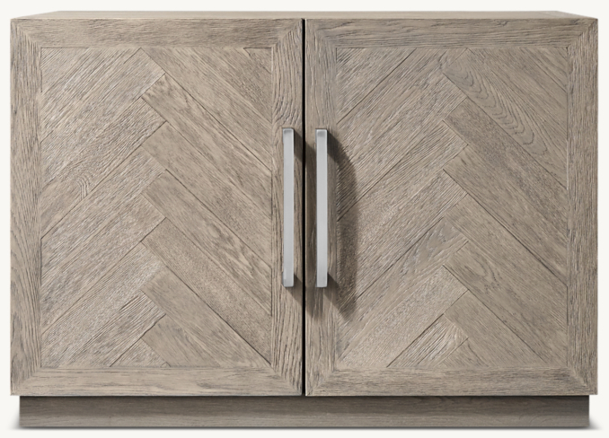 Front view of Herringbone Double-Door Sideboard 