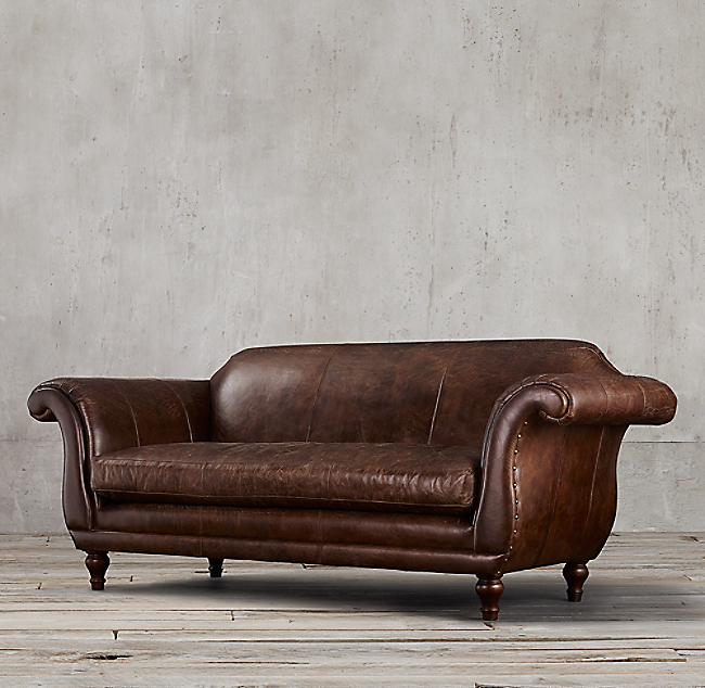 Regency Leather Sofa, Is Restoration Hardware Leather Furniture Good Quality