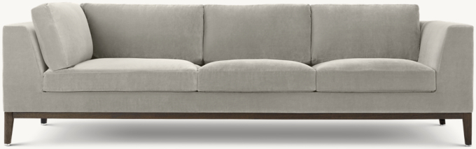 Italia Taper Arm Right-Arm Return Sofa - Oak Base