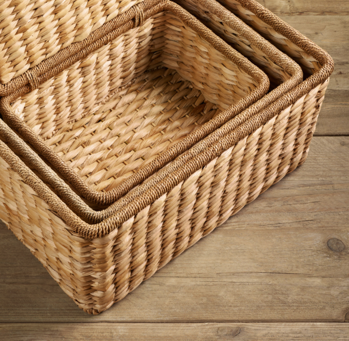 Seagrass Storage Boxes Natural