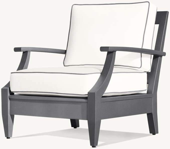 Santa Monica Aluminum Lounge Chair | RH