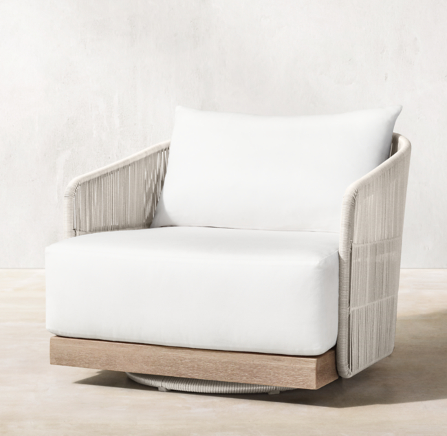 Havana Luxe Swivel Lounge Chair Cushions Restoration Hardware