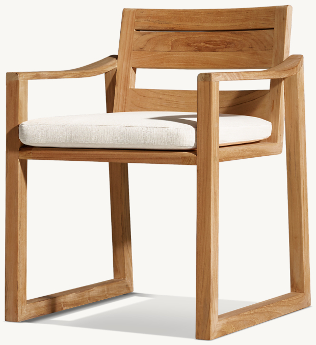 Shown in Natural Teak with Natural Perennials® Performance Textured Linen Weave cushion (sold separately).