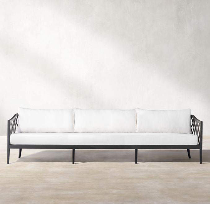 108" Greystone Cast Aluminum Sofa