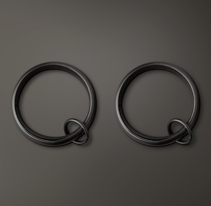 Estate Drapery Rings (Set of 2) OilRubbed Bronze