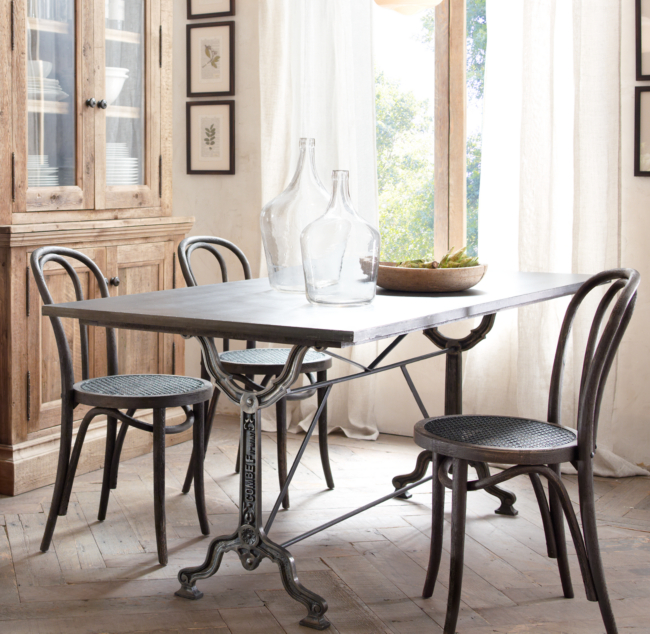 Zinc Dining Room Table