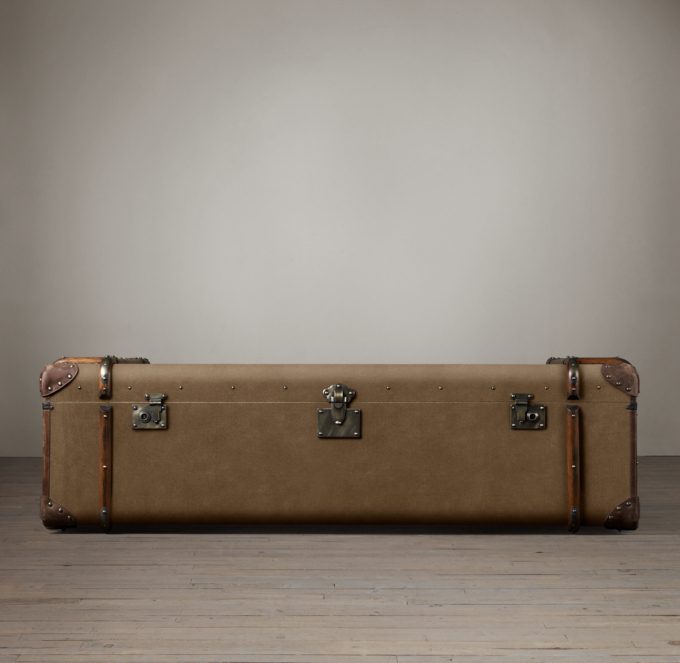 Richards' Trunk Coffee Table - Charcoal Canvas